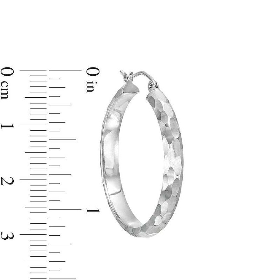 Banter Diamond-Cut Hoop Earrings In Hollow Sterling Silver Earrings