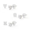 Banter Cubic Zirconia Earrings Set In Sterling Silver Earrings