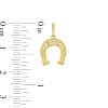 Banter Cubic Zirconia Filligree Horseshoe Necklace Charm In 10K Gold Charms