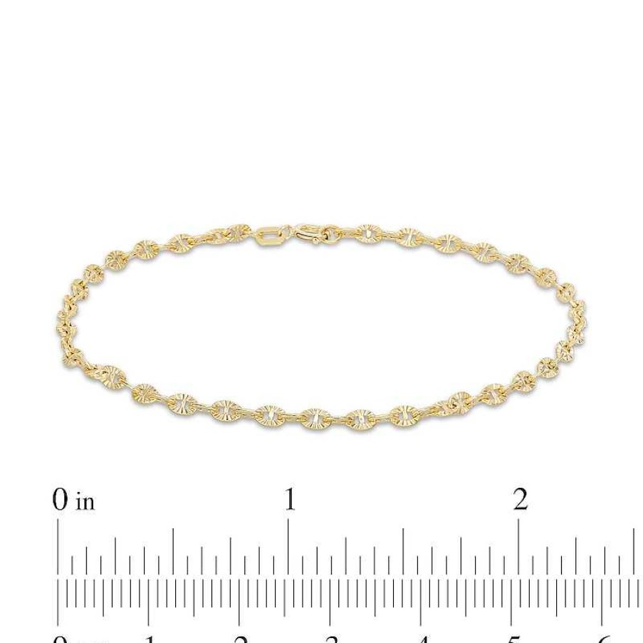 Banter 2.55M Twisted Diamond-Cut Mariner Chain Bracelet In 10K Hollow Gold - 7.5" Bracelets