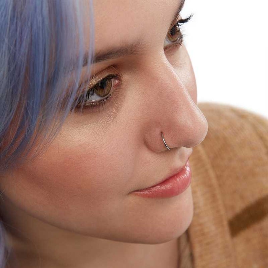 Banter Solid Stainless Steel Nose Stud And Ring Set - 20G Nose