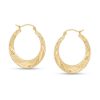 Banter 30Mm Textured Twist Hoop Earrings In 10K Stamp Hollow Gold Earrings