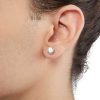 Banter 8Mm Cubic Zirconia Solitaire Stud Earrings In 14K Gold Earrings