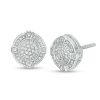 Banter 1/5 Ct. T.W. Composite Diamond Compass Frame Stud Earrings In Sterling Silver - Xl Post Earrings