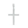 Banter Cubic Zirconia Cross Necklace Charm In Sterling Silver Charms