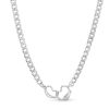 Banter Solid Sterling Silver Interlocking Heart Chain Made In Italy Necklaces