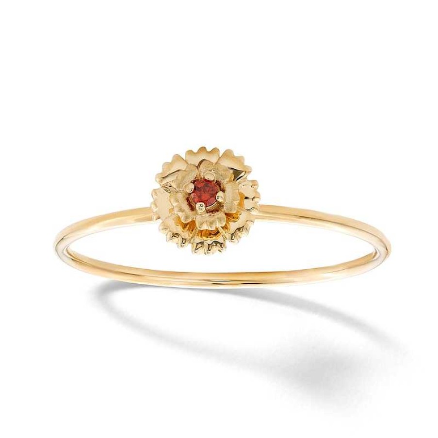 Banter 10K Solid Gold Cz Carnation Ring Rings