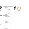 Banter Cubic Zirconia Diamond-Cut Open Heart Stud Earrings In Sterling Silver With 14K Gold Plate Earrings