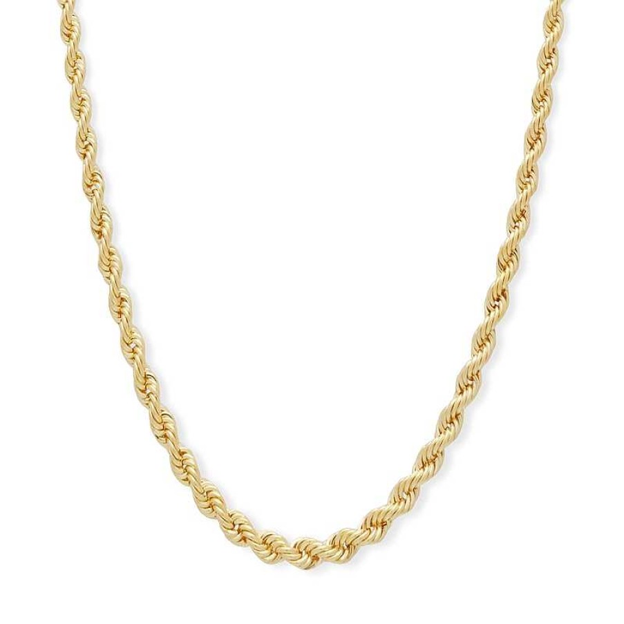 Banter 016 Gauge Rope Chain Choker Necklace In 10K Gold - 16" Necklaces