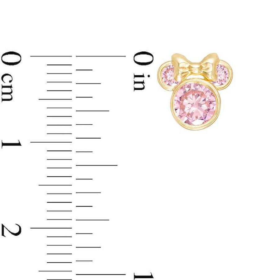 Banter Child'S Pink Cubic Zirconia ©Disney Minnie Mouse Stud Earrings In 10K Gold Earrings