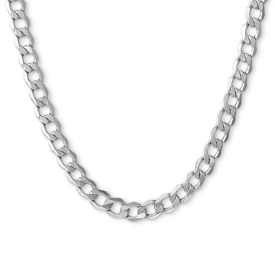 Banter 10K Hollow White Gold Curb Chain - 30" Necklaces