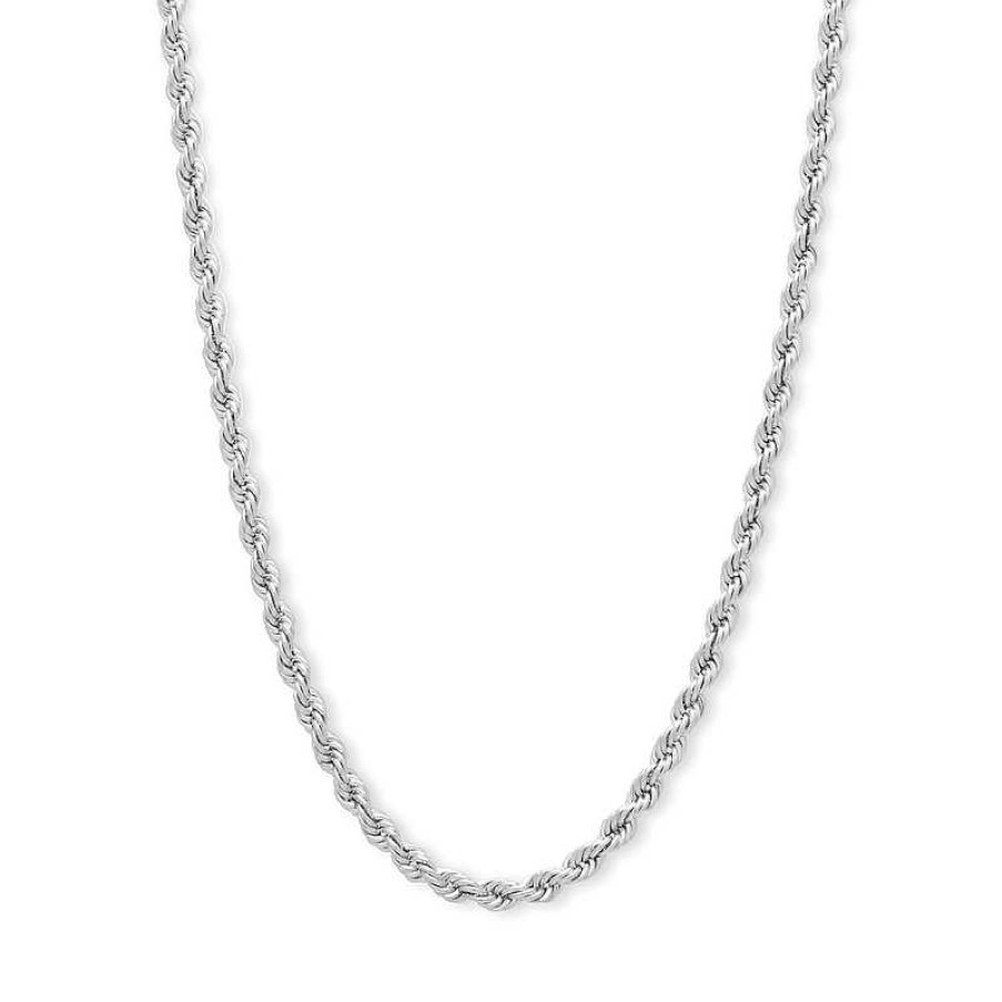 Banter 10K Hollow White Gold Rope Chain - 20" Necklaces