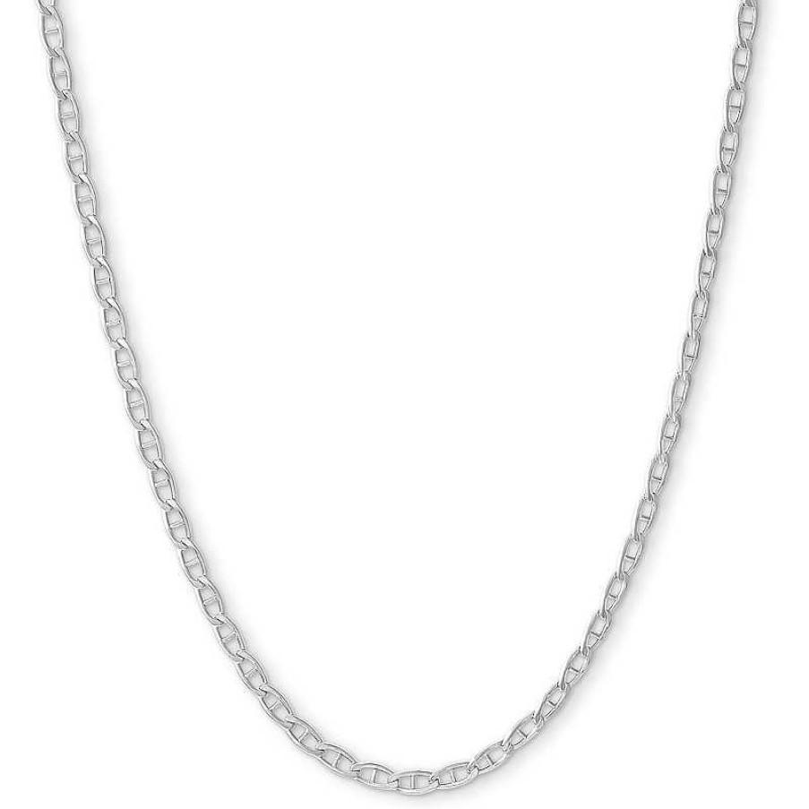 Banter 10K Hollow White Gold Baby Mariner Chain - 20" Necklaces