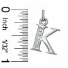 Banter Cubic Zirconia Small Initial "K" Charm In Sterling Silver Charms