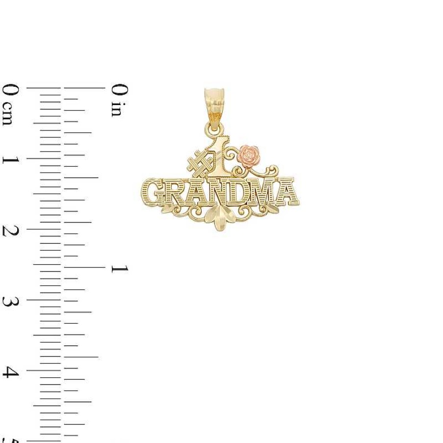 Banter #1 Grandma Two-Tone Necklace Charm In 10K Gold Charms