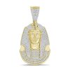 Banter 1/5 Ct. T.W. Diamond Pharaoh Necklace Charm In Sterling Silver With 14K Gold Plate Charms