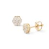 Banter 1/2 Ct. T.W. Composite Diamond Flower Stud Earrings In 10K Gold Earrings