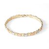 Banter Diamond-Cut Hearts Stampato Bracelet In 10K Hollow Tri-Tone Gold - 7.25" Bracelets