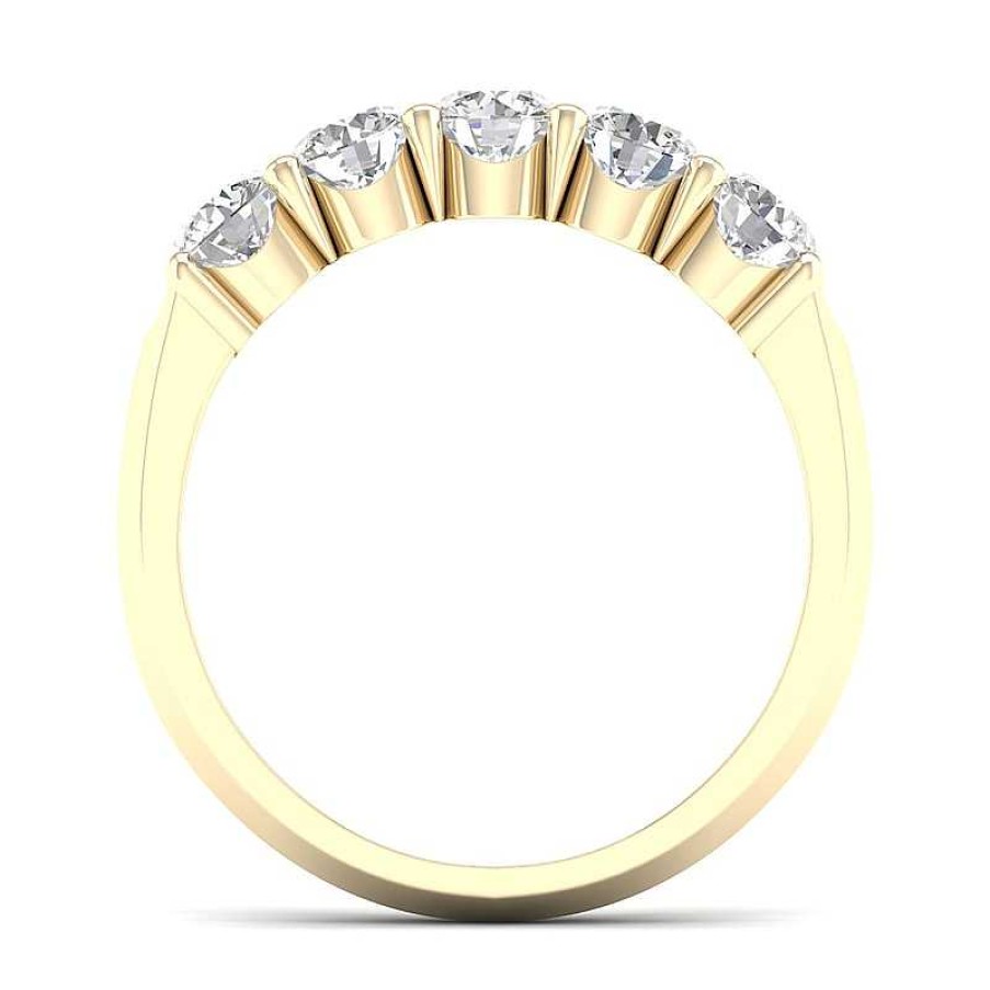 Banter 10K Solid Gold 1 Ct. T.W. Lab-Created Diamond Five Stone Ring Rings