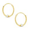 Banter Cubic Zirconia 11.5Mm Hoop Earrings In 10K Gold Earrings