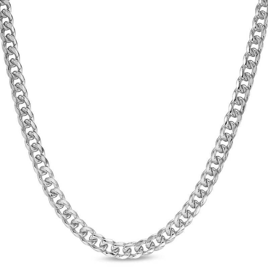 Banter 10K Semi-Solid White Gold Cuban Chain - 20" Necklaces