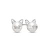 Banter Cultured Freshwater Pearl Cat Stud Earrings In Semi-Solid Sterling Silver Earrings