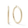 Banter 50Mm Diamond-Cut Hoop Earrings In 10K Tube Hollow Gold Earrings