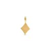 Banter Rhombus Mini Hoop Charm In 10K Solid Gold Earrings