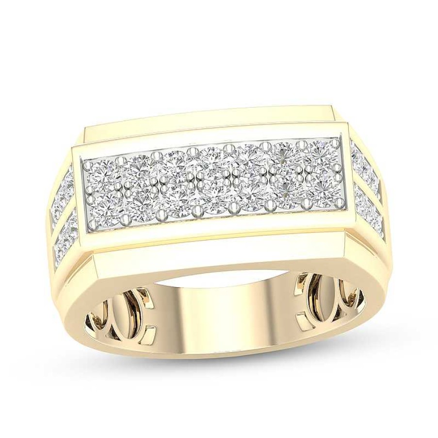 Banter 10K Solid Gold 1 Ct. T.W. Lab-Created Diamond Double Row Ring Rings