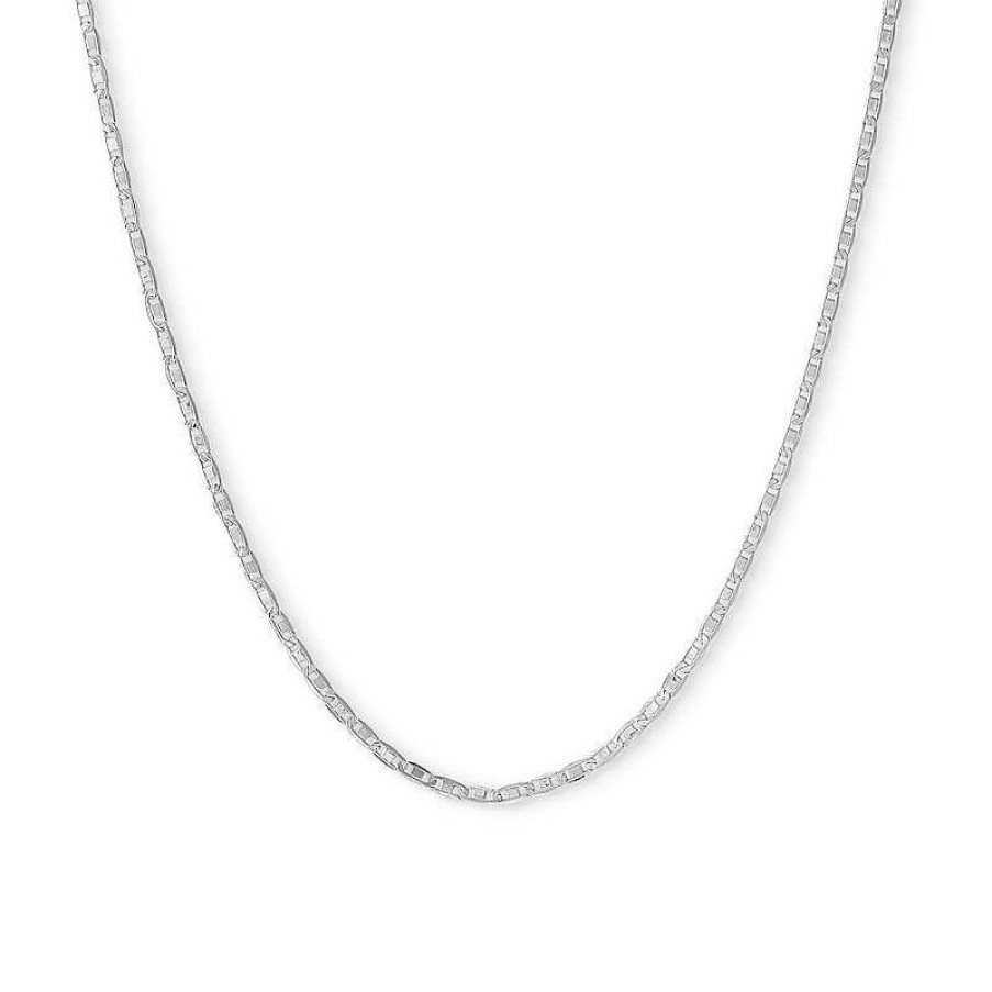 Banter 10K Hollow White Gold Valentino Chain - 20" Necklaces