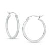 Banter 20Mm Diamond-Cut Square Hoop Earrings In 14K Tube Hollow White Gold Earrings