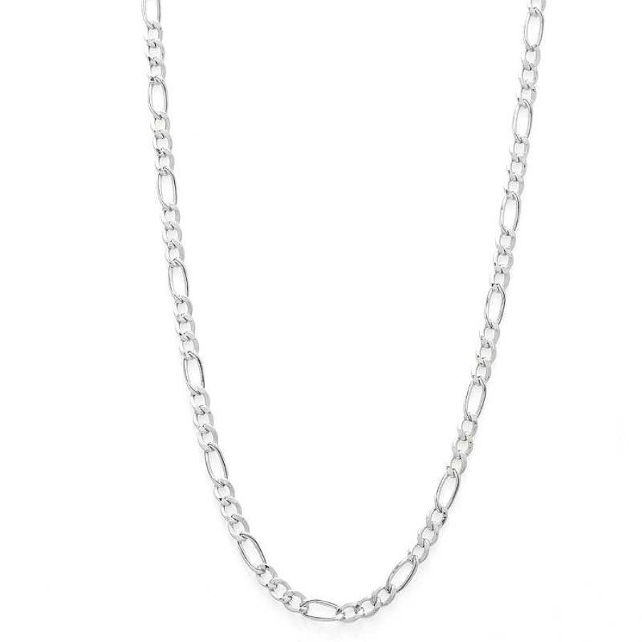 Banter 10K Hollow White Gold Figaro Chain - 22" Necklaces