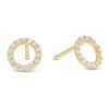 Banter Cubic Zirconia Circle Stud Earrings In 10K Gold Earrings