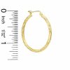 Banter 10K Gold 32Mm Diamond-Cut Tube Hoop Earrings Earrings