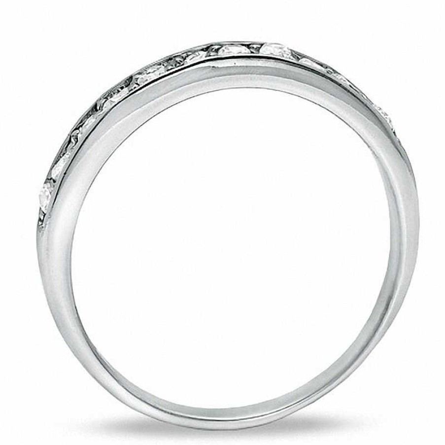 Banter Cubic Zirconia Pav Wedding Band In Sterling Silver Rings