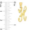 Banter 10K Solid Gold Diamond Cut Script Letter H Charm Charms