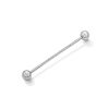 Banter Stainless Steel Cz Industrial Barbell - 16G 1 3/8" Ear