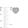 Banter 1/10 Ct. T.W. Diamond Trio Frame And Outer Edge Vintage-Style Heart Stud Earrings In Sterling Silver Earrings