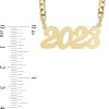 Banter Personalized Script Number Curb Chain Necklace In Sterling Silver With 14K Gold Plate - 18" Necklaces