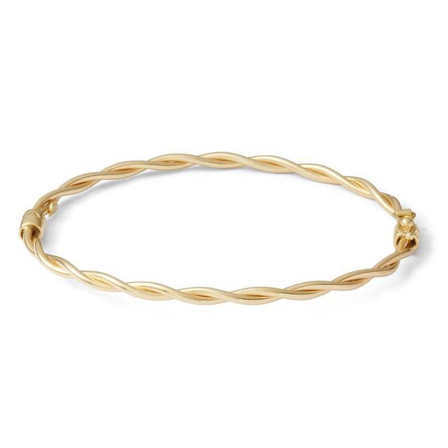 Banter Braided Bangle In 10K Hollow Gold Bracelets