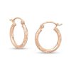 Banter 14K Tube Hollow Rose Gold Diamond-Cut Hoops Earrings