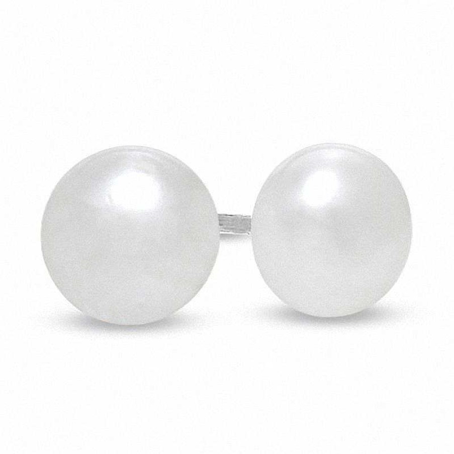 Banter 8Mm Cultured Freshwater Pearl Stud Earrings In Sterling Silver Earrings