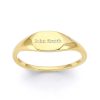 Banter 10K Solid Gold Engravable Oval Signet Ring Rings