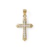 Banter Cubic Zirconia Cross Charm In 10K Gold Charms