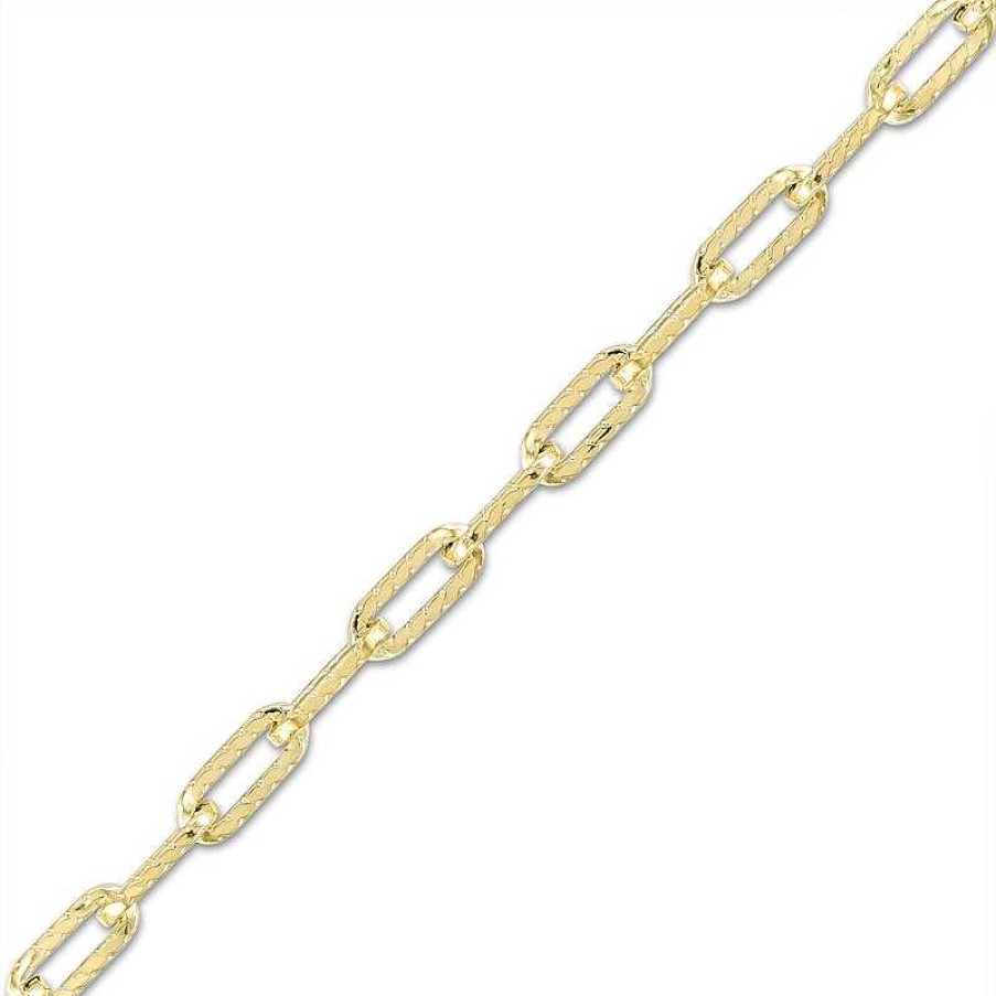 Banter 1.6Mm Twist Paper Clip Chain Bracelet In 10K Hollow Gold - 7.5" Bracelets