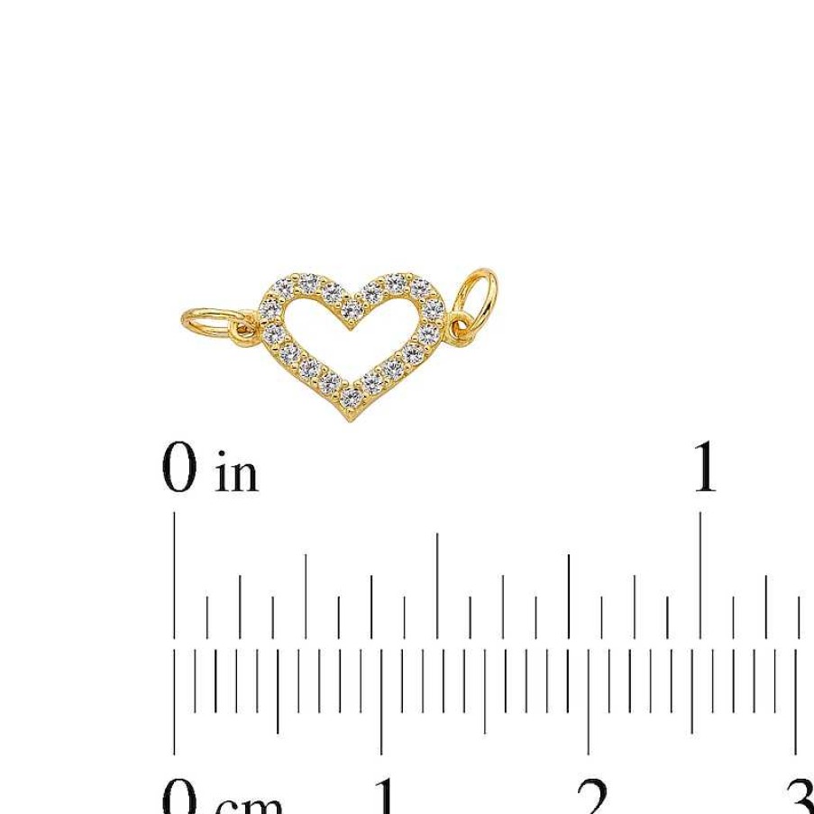 Banter 14K Semi-Solid Gold Cz Heart Charm Charms