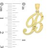 Banter 10K Solid Gold Diamond Cut Script Letter B Charm Charms