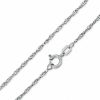 Banter 020 Gauge Singapore Chain Necklace In 10K Solid White Gold - 20" Necklaces