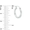 Banter 14K Tube Hollow White Gold Diamond-Cut Hoops Earrings