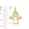 Banter 18K Gold Plated Diamond Accent Angel Necklace Charm Charms